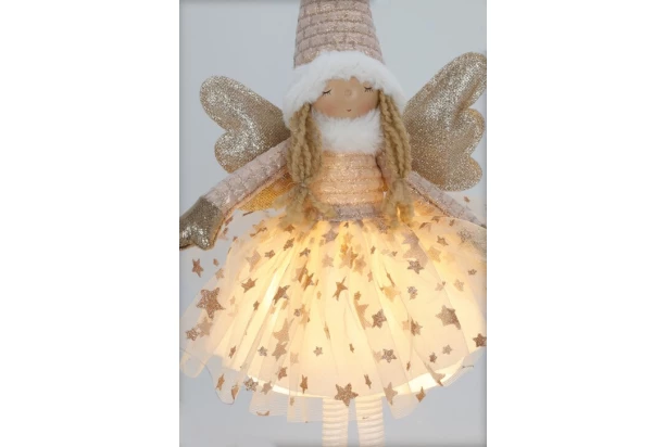 Vianočné dekorácie Svietiaci anjel, 50 cm