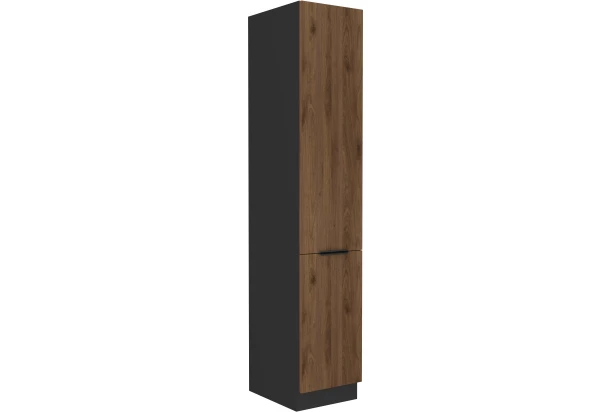 Vysoká kuchynská skriňa Monza, 40 cm, orech/čierna