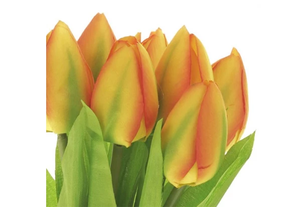 Umelá kytica Tulipány, žltá