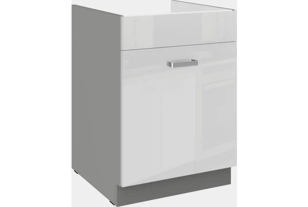 Kuchynská drezová skrinka Bianka 60ZL, 60 cm, biely lesk