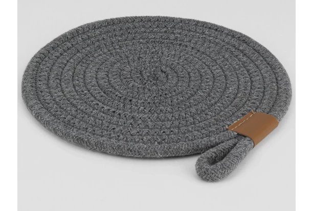 Podložka pod hrniec LifeStyle 20 cm, tmavo šedá bavlna