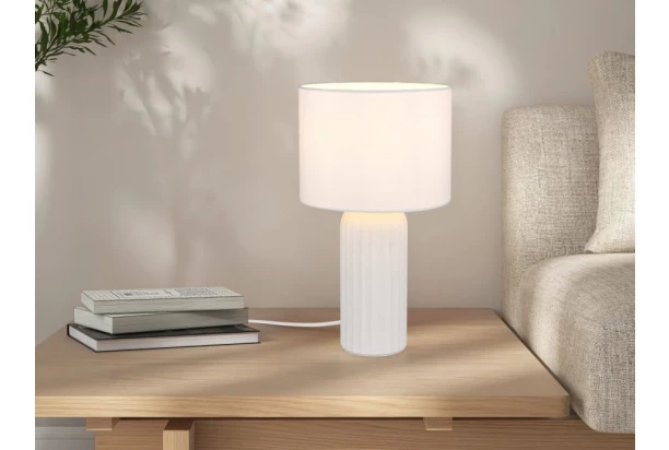 Stolná lampa Blair, biela