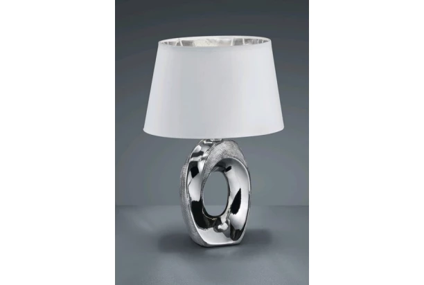 Stolná lampa Taba 33 cm, chrómová