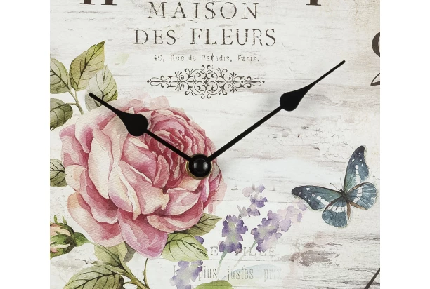 Nástenné hodiny Maison des fleurs, 30 cm