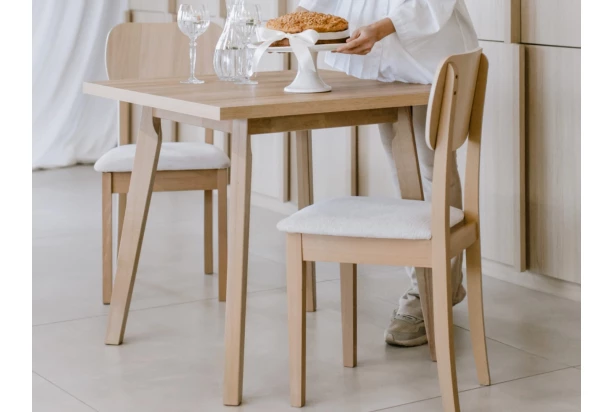 Štvorcový jedálenský stôl Norveg 80x80 cm, dub sonoma