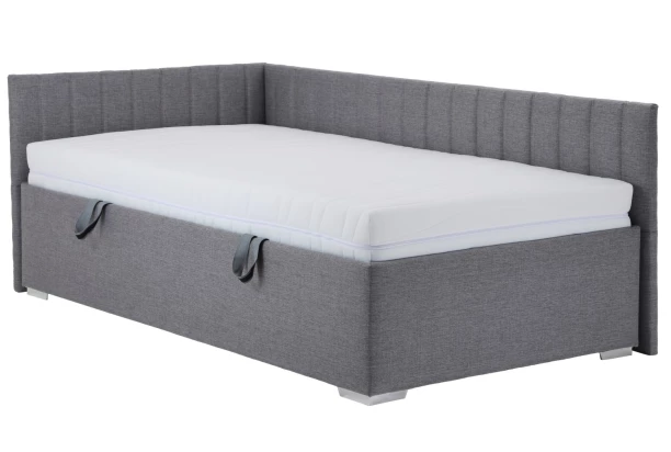 Posteľ s univerzálnym čelom Dafne 110x200 cm, holubia šedá tkanina