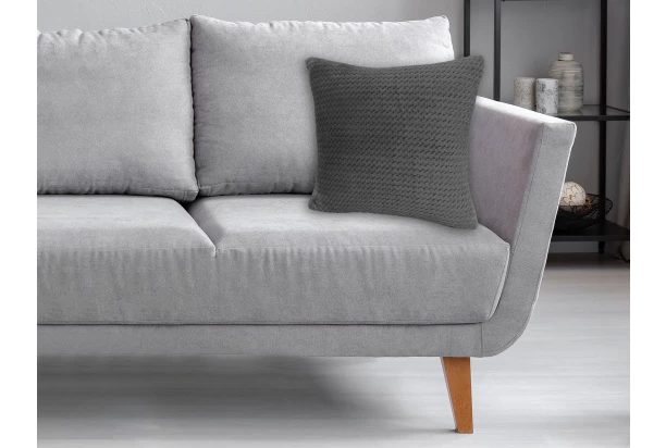 Dekoračný vankúš ZigZag 45x45 cm, antracit