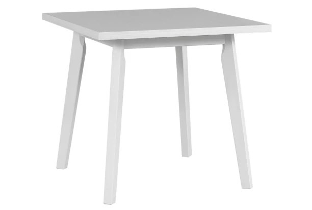 Štvorcový jedálenský stôl Norveg 80x80 cm, bielená borovica/biely