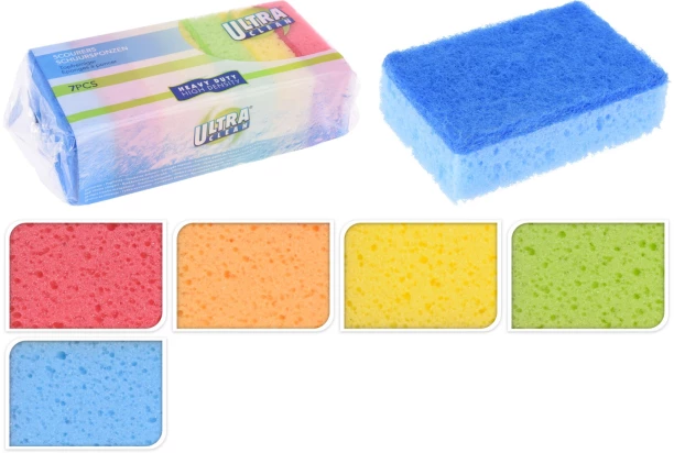 Hubky na riad (7 ks) Ultra Clean, farebné