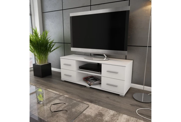 TV stolík Oskar TV, biely, 120 cm
