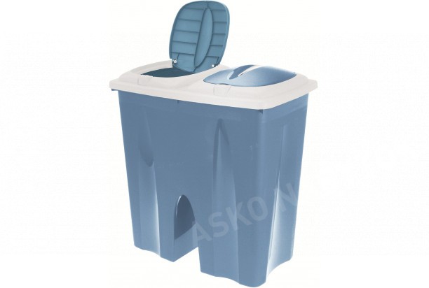 Odpadkový kôš Duo 2x25 L, modrý