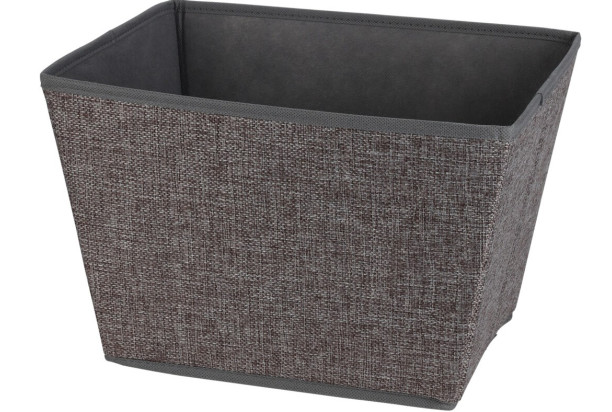Úložný box 39x30x24 cm, tmavo šedý textil