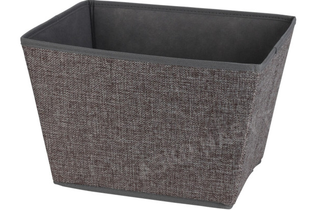 Úložný box 39x30x24 cm, tmavo šedý textil