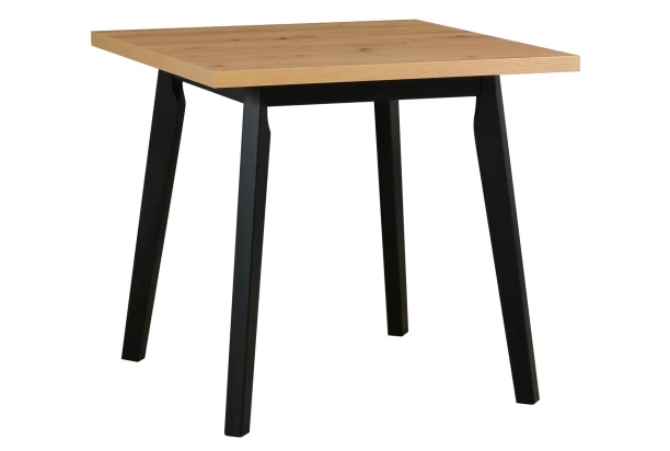 Štvorcový jedálenský stôl Norveg 80x80 cm, dub artisan/čierny