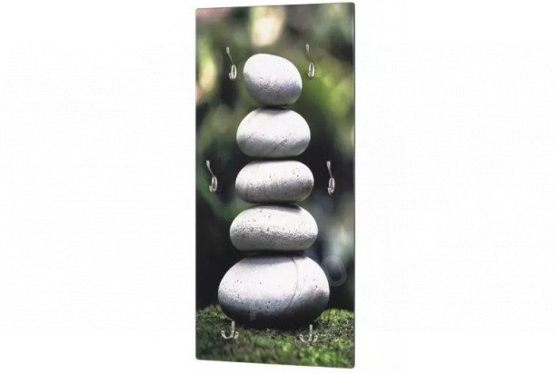 Nástenný vešiak s motívom kameňov Stone