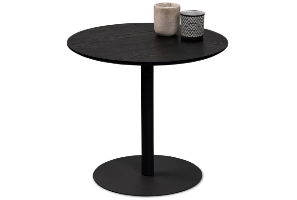 Okrúhly stolík Ida, 48 cm, čierny jaseň