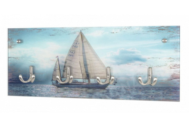 Závesný vešiakový panel Sailing, motív plachetnice