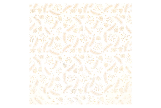 Vianočný obrus Perie a šišky 80x80 cm, zlatý