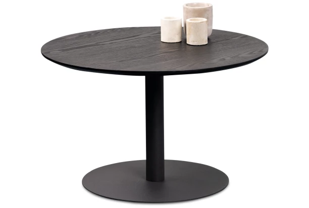 Okrúhly konferenčný stolík Ida, 60 cm, čierny jaseň