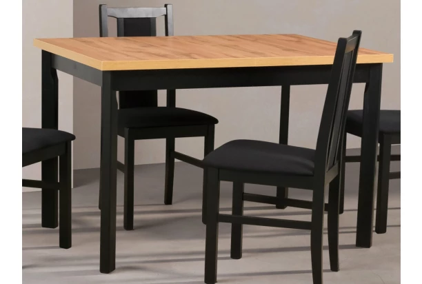 Obdĺžnikový jedálenský stôl Molena 140x80 cm, dub artisan/čierny