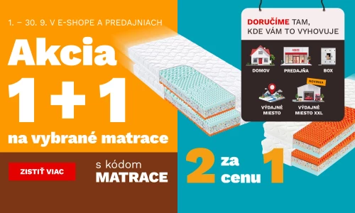 Matrace 1+1 zdarma 1-30-9-2026