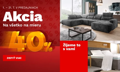 40 % na nábytek na míru 1-31-7-2026