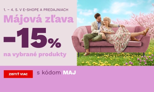 Májová sleva 15% na vybrané produkty 1-4-5-2026
