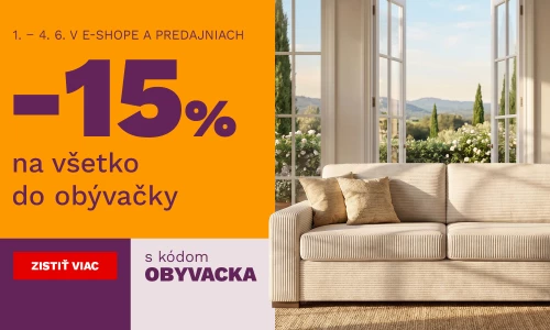 15 % na vše do obýváku 1-4-6-2026