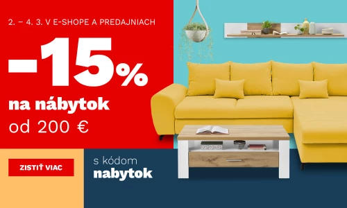 15 % nábytek nad 6000,- 200€ 2-4-3-2026