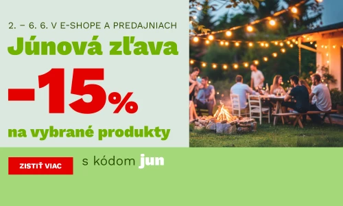 ČERVNOVÁ SLEVA 15 % na vybrané produkty 2-6-6-2025