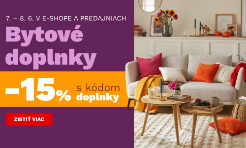 15 % na bytové doplňky 7-8-6-2025