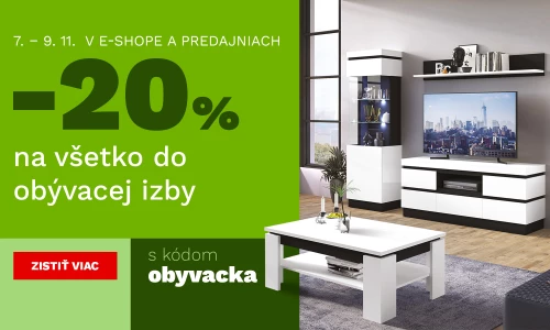 20 % na vše do obýváku 7-9-11-2025