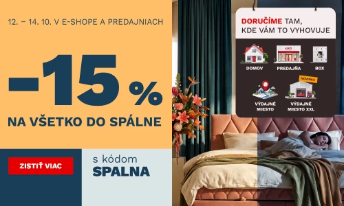 15 % na vše do ložnice 12-14-10-2026