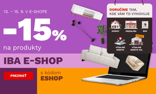15 % na produkty jen v e-shopu 13-15-9-2026