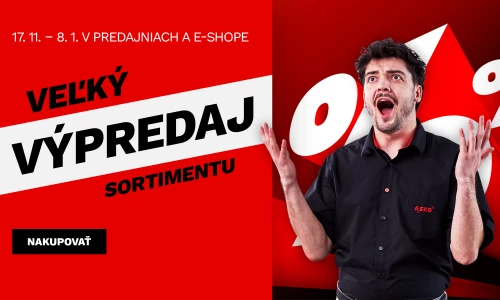 Velký výprodej sortimentu 17.11.2025 - 8.1. 2026