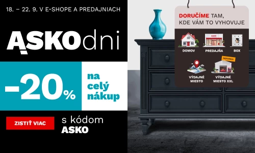 ASKO dny 20% na vše 18-22-9-2026