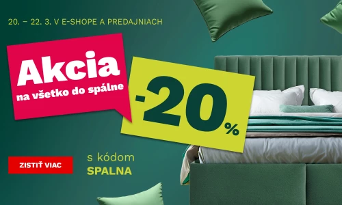 20% na vše do ložnice 20-22-3-2026