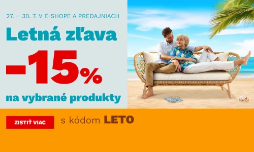 LETNÍ SLEVA 15 % na vybrané produkty 27-30-7-2026