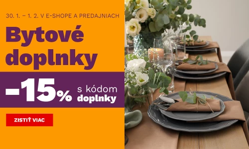 15 % na bytové doplňky 30.1. - 1.2.2026
