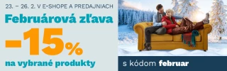 Februárová zľava -15 % na vybrané produkty