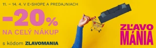 ZĽAVOMÁNIA už začala! Zľava 20 % na celý nákup