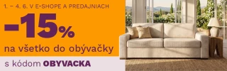 -15 % NA VŠETKO DO OBÝVAČKY