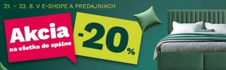 -20 % NA VŠETKO DO SPÁLNE