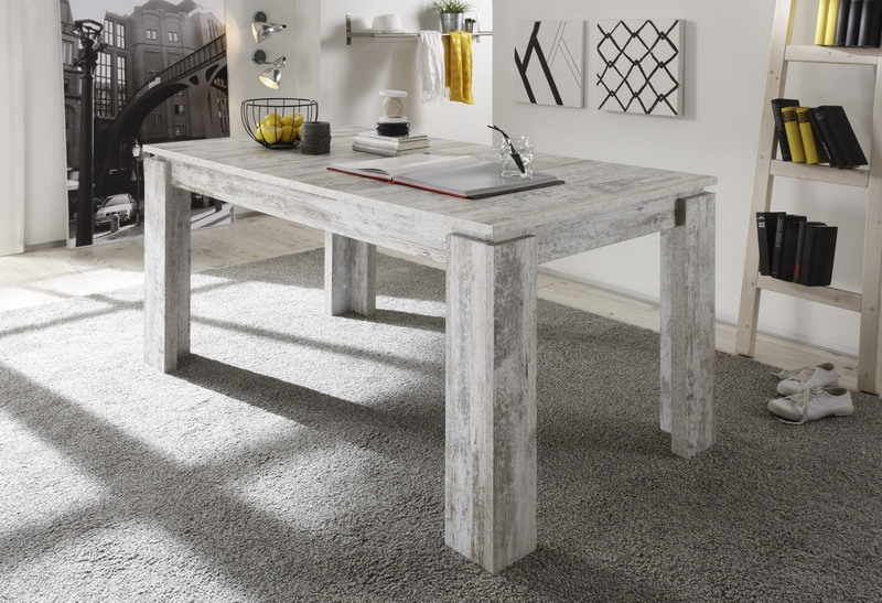 Jedálenský stôl Universal 160x90 cm, bielená borovica canyon