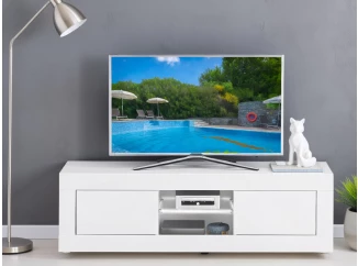 TV stolík s osvetlením Oakland 140 cm, biely