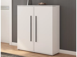 Dvojitý stojan na topánky Smart, biely