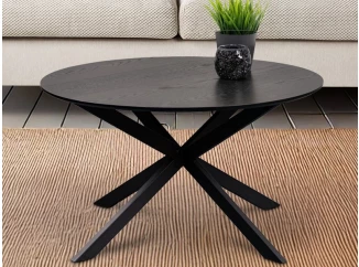 Okrúhly konferenčný stolík Paul, 48 cm, černý jasan