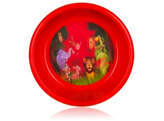 Detská miska Zvieratká zo zoo 14,5 cm, červená