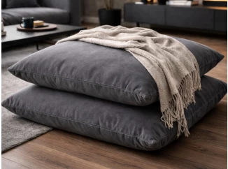 Dekoračný vankúš/sedací vankúš (2 ks) Carmen 58x58 cm, šedý