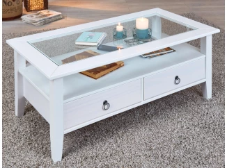 Obdĺžnikový konferenčný stolík Provence, bielená borovica